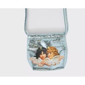 RARE - FIORUCCI Metallic Angels Pouch Bag Blue ADORABLE